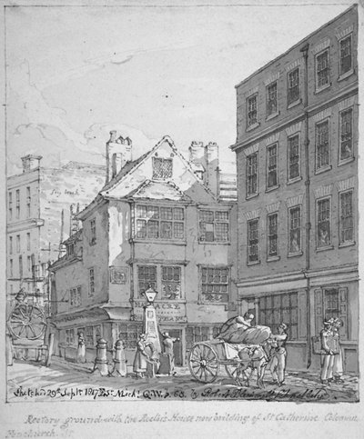 St Katherine Coleman Rectory, Fenchurch Street, City of London, 1817 od Robert Blemmell Schnebbelie