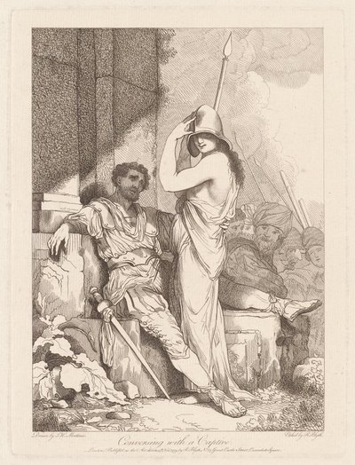 Rozhovor se zajatcem od Robert Blyth, after John Hamilton Mortimer
