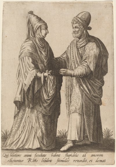 Ti, kteří otupují duševní schopnosti... od Robert Boissard after Jean Jacques Boissard