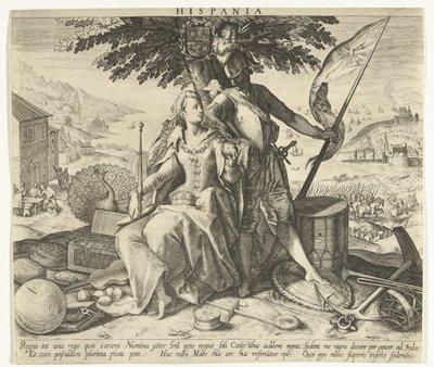Španělsko Hispania (název na objektu) Alegorie evropských zemí (název série) od Robert Bossart