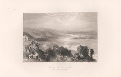 Chateau de Tancarville, s městem Quilleboeuf od Robert Brandard