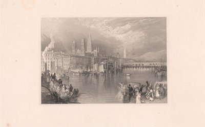 Rouen, dívám se nahoru k řece od Robert Brandard