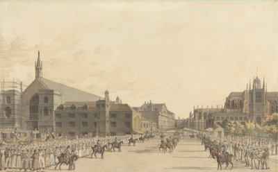 Westminster, během soudu královny Caroline od Robert Bremmel Schnebbelie
