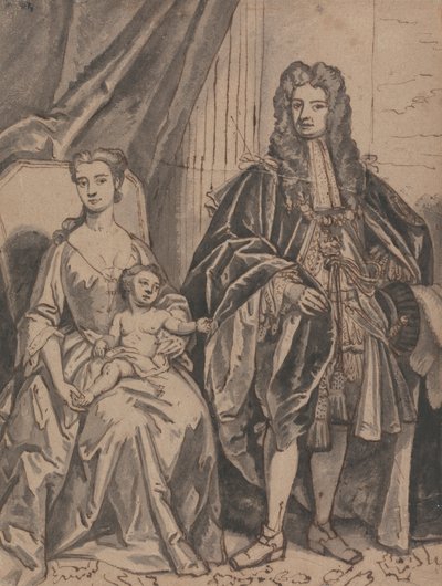 Portrét rodiny, zvané John Sheffield, vévoda z Buckinghamu, a rodina od Robert Byng