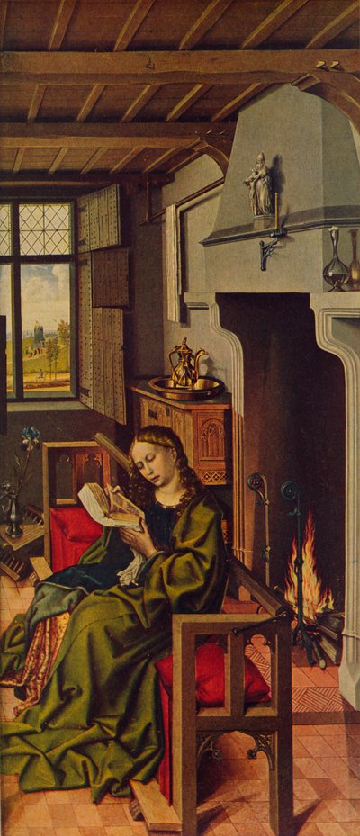 Oltářní obraz Křídlo Santa Barbara, 1438, c1934 od Robert Campin