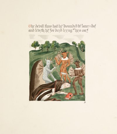 Paní Nová Coll 380, f41r. Starožitnosti katedrálního kostela Saint Mary, Carlisle, kreslil Robert Carlile, 1795 (pero a inkoust a wc na papíře) od Robert Carlile