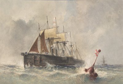 Vypuštění bóje z přídě Velké východní 8. srpna 1865, 1865-66. od Robert Charles Dudley