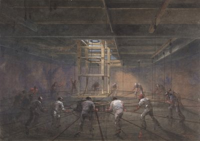 Pohled na vnitřek jednoho z tanků na palubě Great Eastern, 1865-66. od Robert Charles Dudley