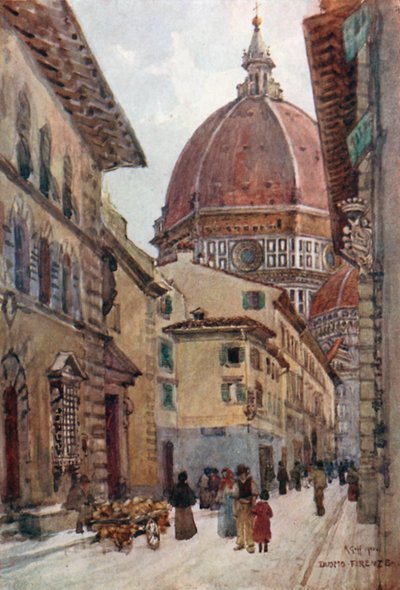Via dei Servi (barevná litografie) od Robert Charles Goff