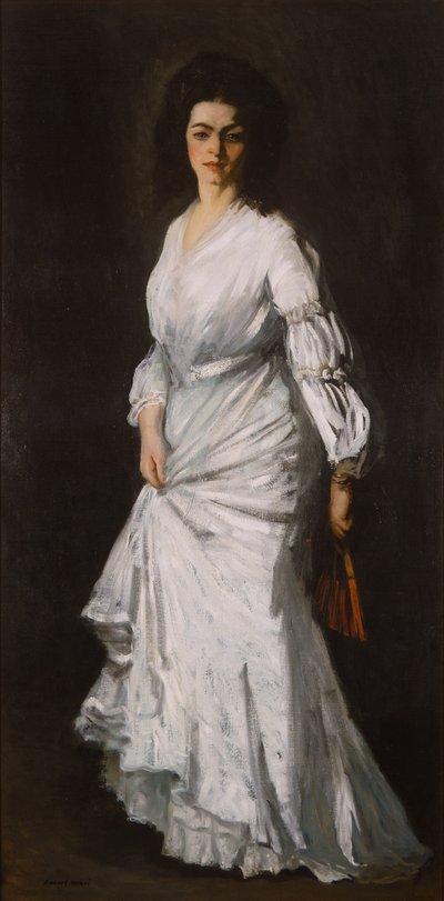 Žena v bílém: Portrét Eugenie Steinové od Robert Cozad Henri