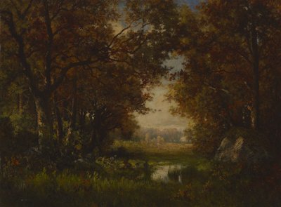 Scéna v lese Fontainebleau od Robert Crannell Minor