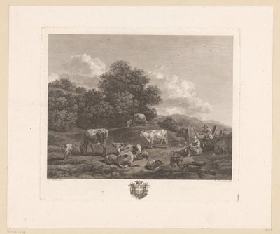 Landschap staví pastevce do vee Holandské stádo od Robert Daudet (II)