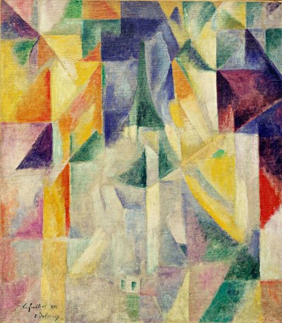 Okna. Malba Roberta Delaunaya (1885-1941), enkaustika na plátně od Robert Delaunay