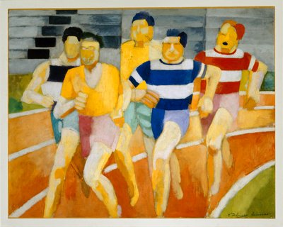 Les coureurs - běžci... (malba na plátně) od Robert Delaunay
