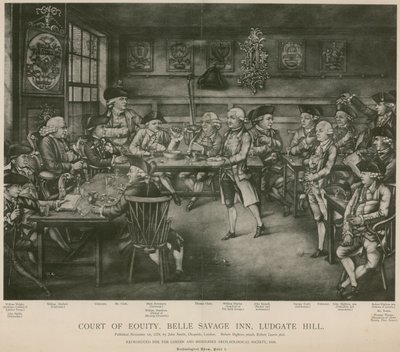Court of Equity, Belle Savage Inn, Ludgate Hill, Londýn od Robert Dighton