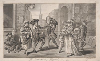 Cestující hudebníci od Robert Dighton