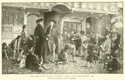 Původ nedělních škol, Hare Lane, Gloucester, 1780 od Robert Dowling
