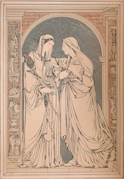 Obraz z mramorové mozaiky, od barona H. De Triquetiho, Paříž, 1893. od Robert Dudley