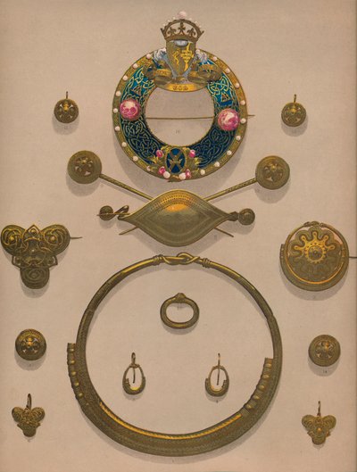 Zlaté ozdoby a brož, 1863. od Robert Dudley