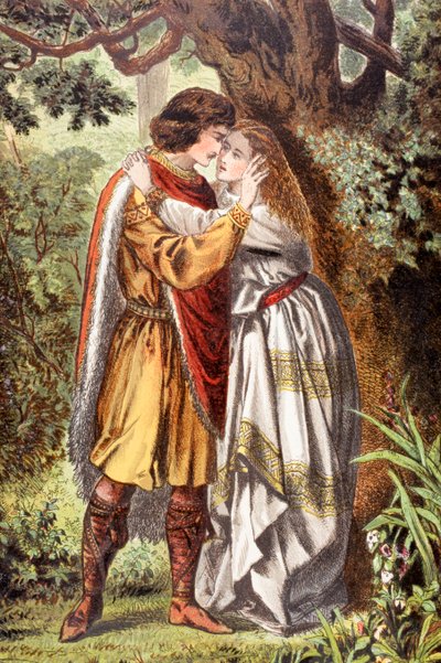 "Má královno! Má paní! "Ó paní, už neplačte", akt I, sc. I z 