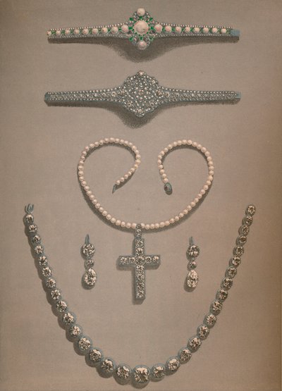 Náhrdelník, náušnice, náramky Svatební dary darované Alexandre Dánské, 1863 od Robert Dudley