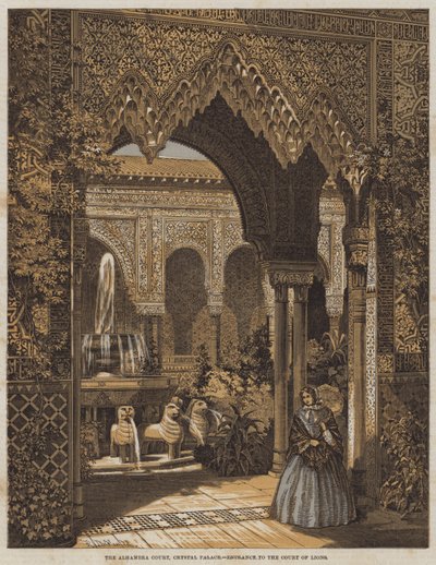 Alhambra Court, Crystal Palace, Vchod do Court of Lions od Robert Dudley