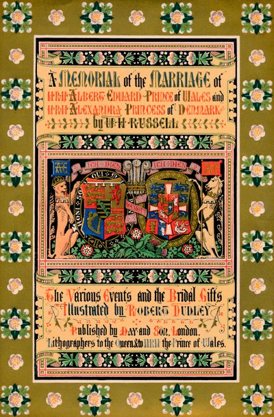 Obálka Památníku sňatku Jeho královské výsosti Alberta Edwarda Prince z Walesu, 1863 od Robert Dudley