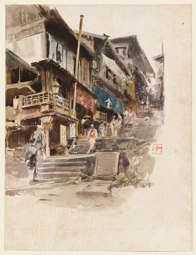Ulice v Ikao v Japonsku, II od Robert Frederick Blum