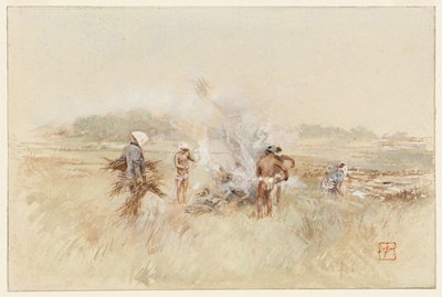 Při práci, navršování klestí na doutnající ohně od Robert Frederick Blum