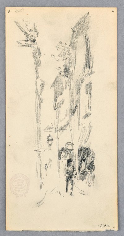 Kresba, Pouliční scéna, Benátky, 1882 od Robert Frederick Blum