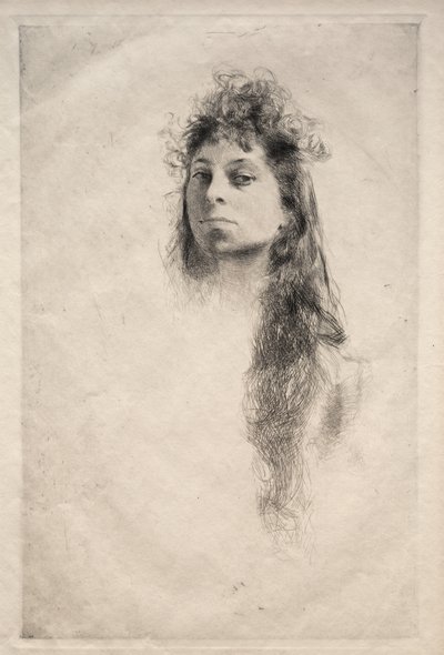 Hlava dívky, 19. století. od Robert Frederick Blum
