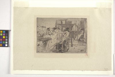 Interiér obchodu (inkoust) od Robert Frederick Blum