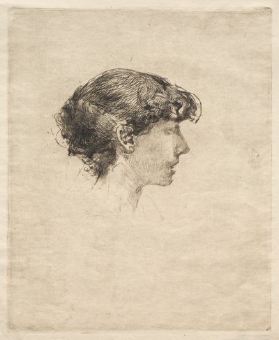 Profil dívky, 19. století. od Robert Frederick Blum