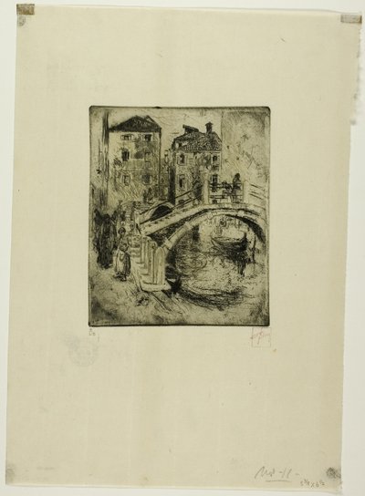 Benátský kanál a mosty od Robert Frederick Blum