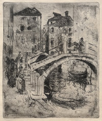 Benátský kanál a mosty od Robert Frederick Blum