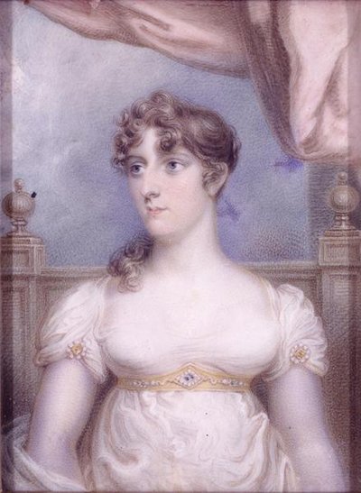 Paní Robert Fultonová, asi 1810-15 (akvarel na slonovině) od Robert Fulton