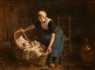 Spi, dítě, spánek (olej na plátně) od Robert Gemmell Hutchison