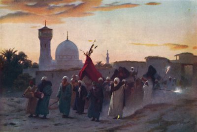 Svatební procesí v Menzale: Návrat nevěsty domů, c1880, 1904 od Robert George Talbot Kelly