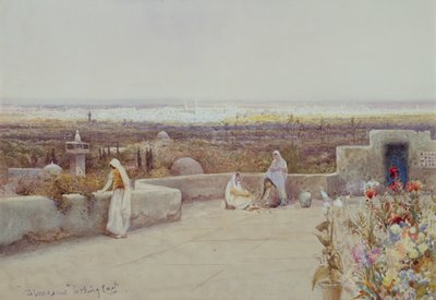 Damašek při pohledu na východ (akvarel) od Robert George Talbot Kelly