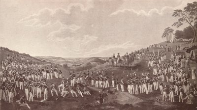 The Hon. Dělostřelecká rota shromážděná pro cvičení s míčem v Childs Hill, c1820-1870, 1909 od Robert Havell