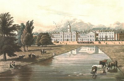 The Horse Guards & Melbourne House, c1821 od Robert Havell