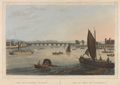 Pohled na Vauxhall Bridge od Robert Havell
