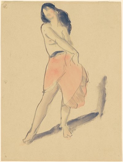 Tanečnice v červené sukni, č. 2 od Robert Henri