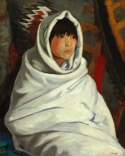 Indická dívka v bílé dece od Robert Henri