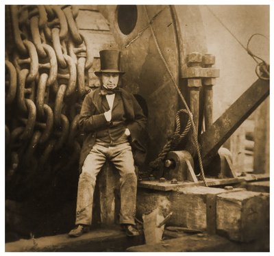 Isambard Kingdom Brunel vypuštěním řetězů SS Great Eastern, 1857 od Robert Howlett