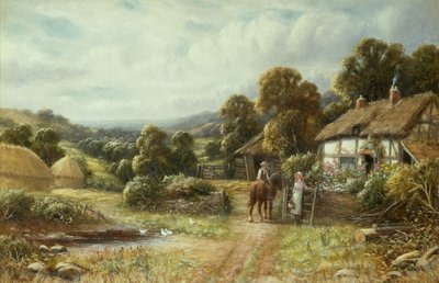 A Surrey Cottage (olej na plátně) od Robert John Hammond