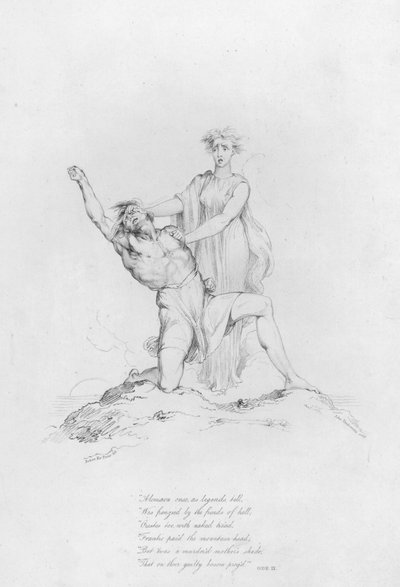 Anacreon, Ode IX (rytina) od Robert Kerr (after) Porter