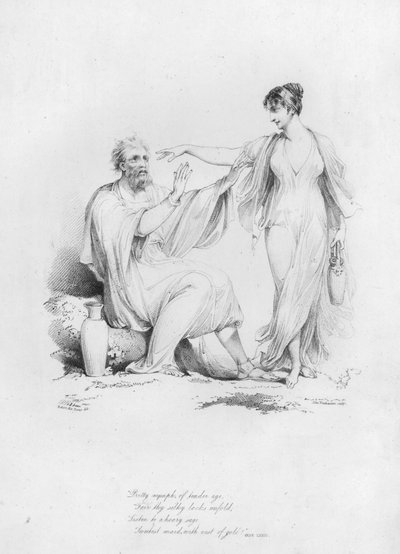 Anacreon, Ode 77 (rytina) od Robert Kerr (after) Porter
