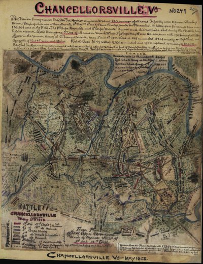 Bitva u Chancellorsville, Virginie, 2. a 3. května 1863 LOC gvhs01.vhs00299 od Robert Knox Sneden