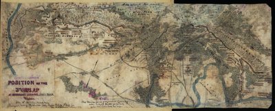 Opevněné postavení 3. sboru A.P. u Harrisonova přístaviště, James River, Va., 9. července 1862 LOC gvhs01.vhs00295 od Robert Knox Sneden